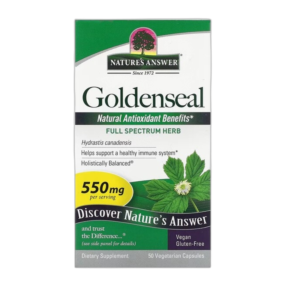 Nature's Answer Goldenseal Root, 550mg - 50 vcaps