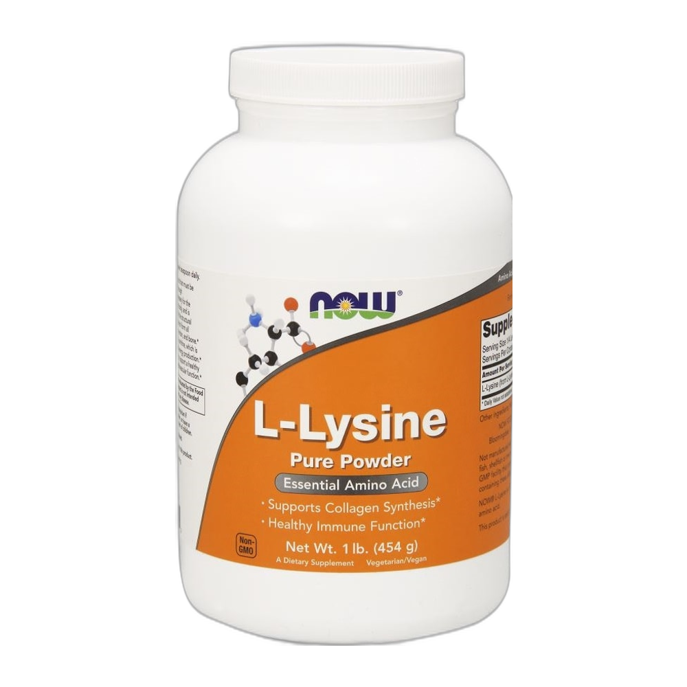 NOW Foods L-Lysine, 1000mg (Powder) - 454g