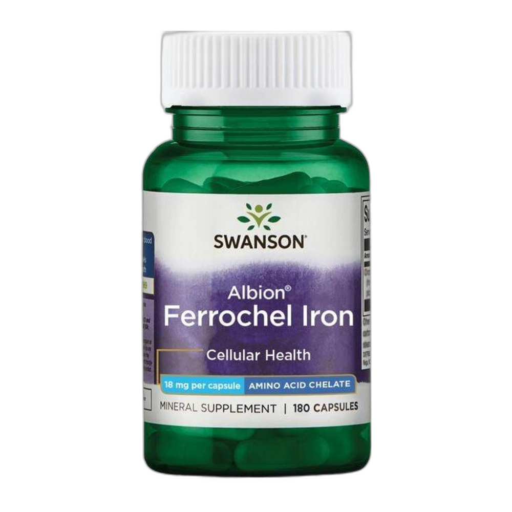 Swanson Albion Ferrochel Iron, 18mg - 180 caps