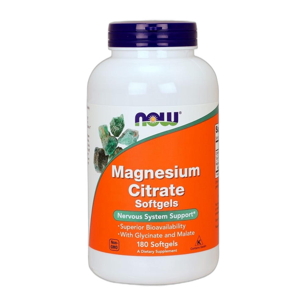 NOW Foods Magnesium Citrate Softgels - 180 softgels
