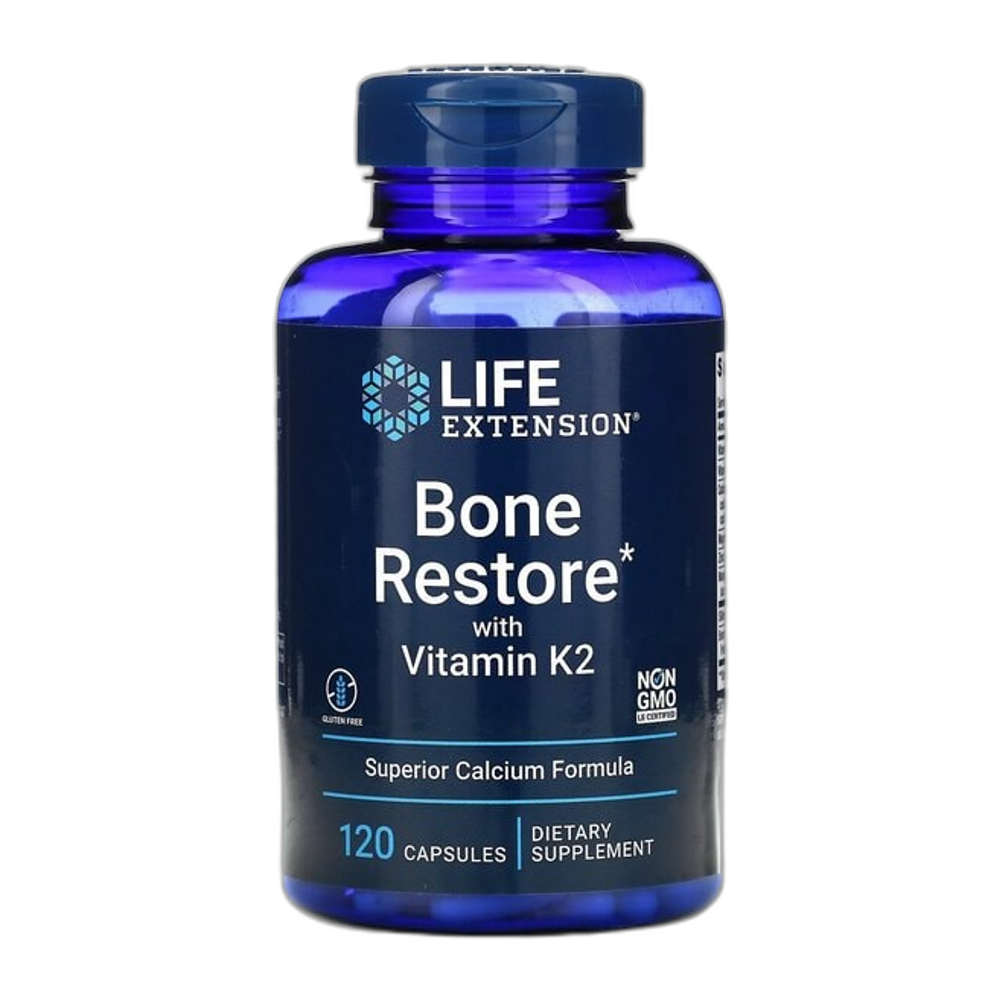 Life Extension Bone Restore with Vitamin K2 - 120 caps
