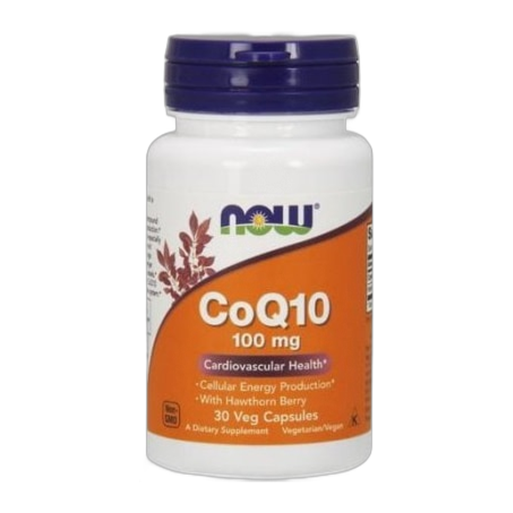 NOW Foods CoQ10 with Hawthorn Berry, 100mg - 30 vcaps