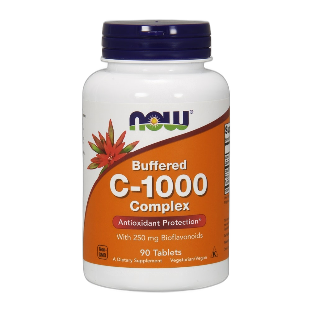NOW Foods Vitamin C-1000 Complex - Buffered with 250mg Bioflavonoids - 90 tabs