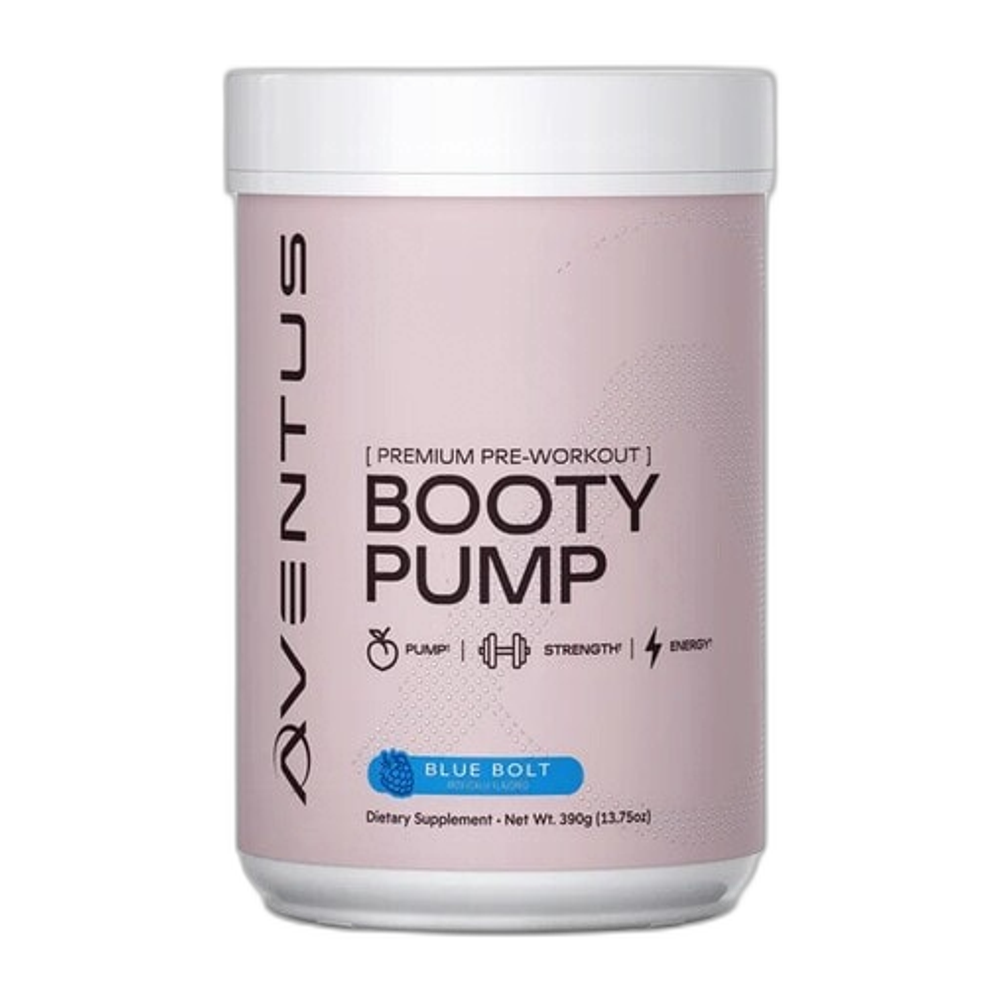 Aventus Supplements Booty Pump - Premium Pre-Workout, Blue Bolt - 390g