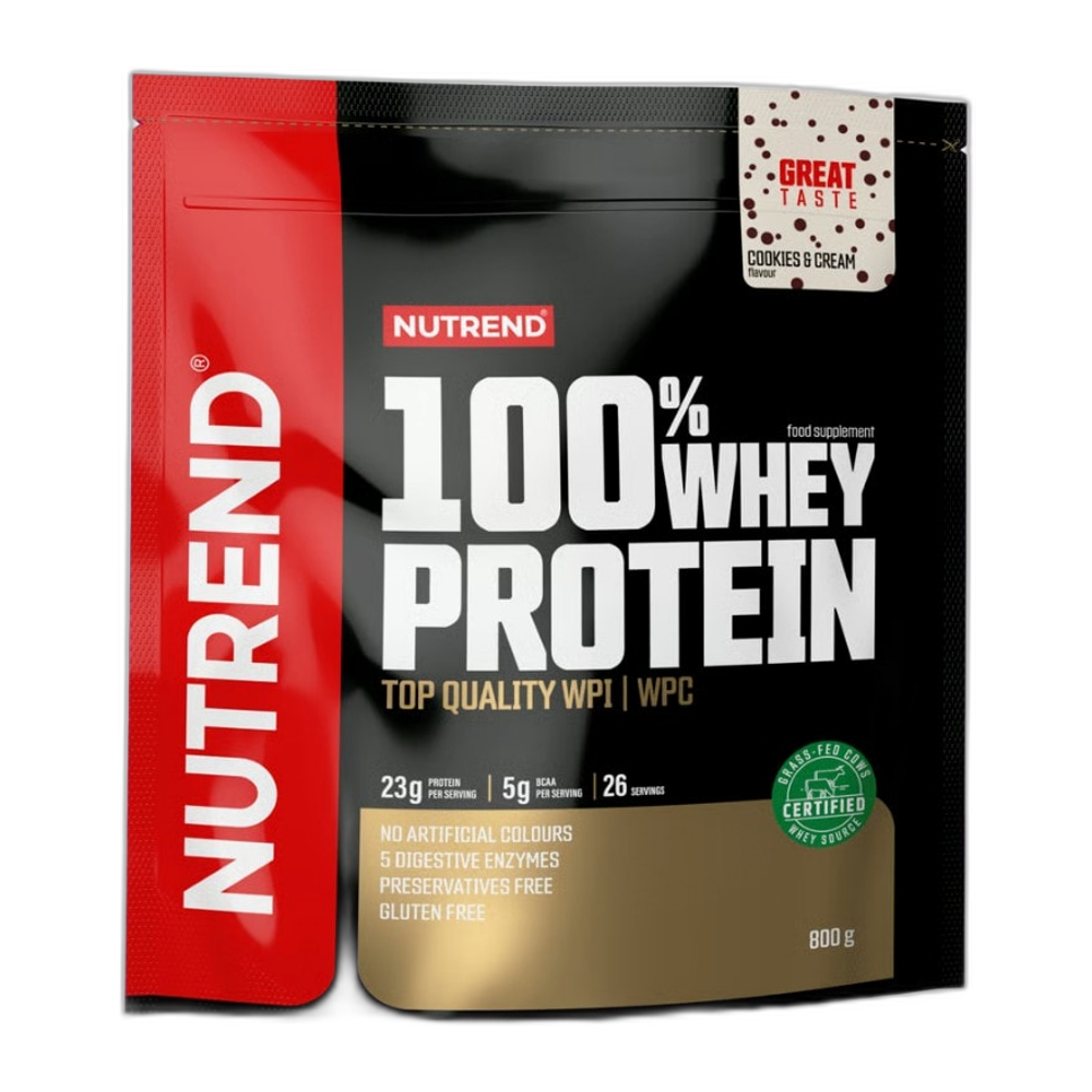 Nutrend 100% Whey Protein, Cookies & Cream - 800g