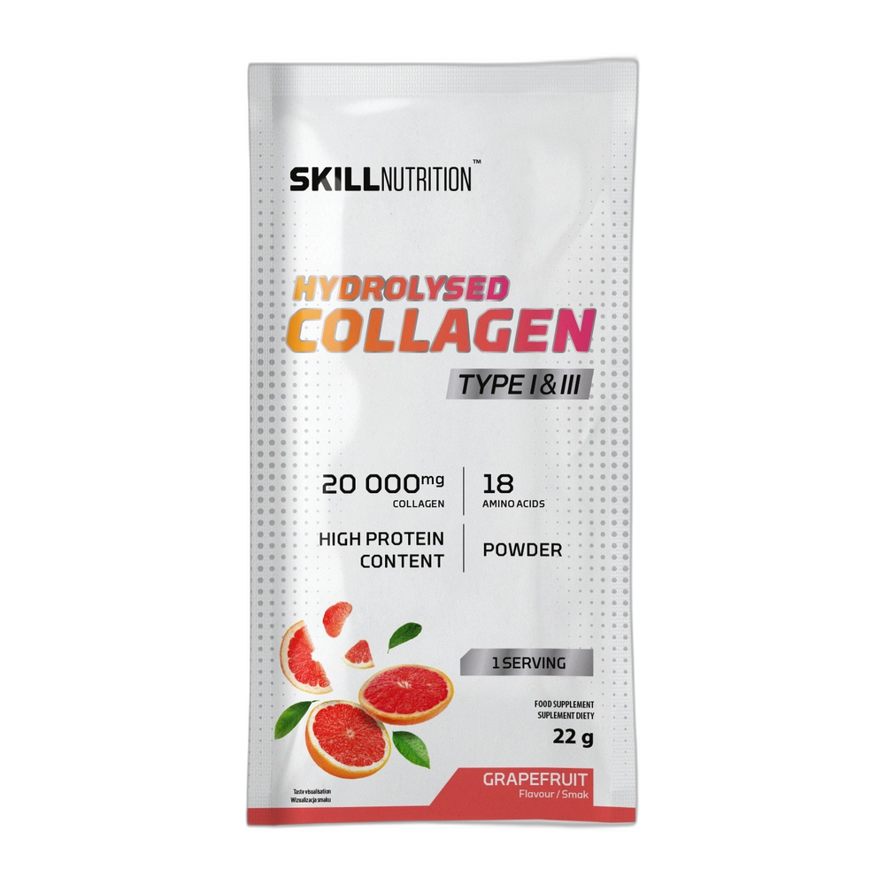 Skill Nutrition Hydrolysed Collagen Type I & III, Grapefruit - 22g (1 serving)