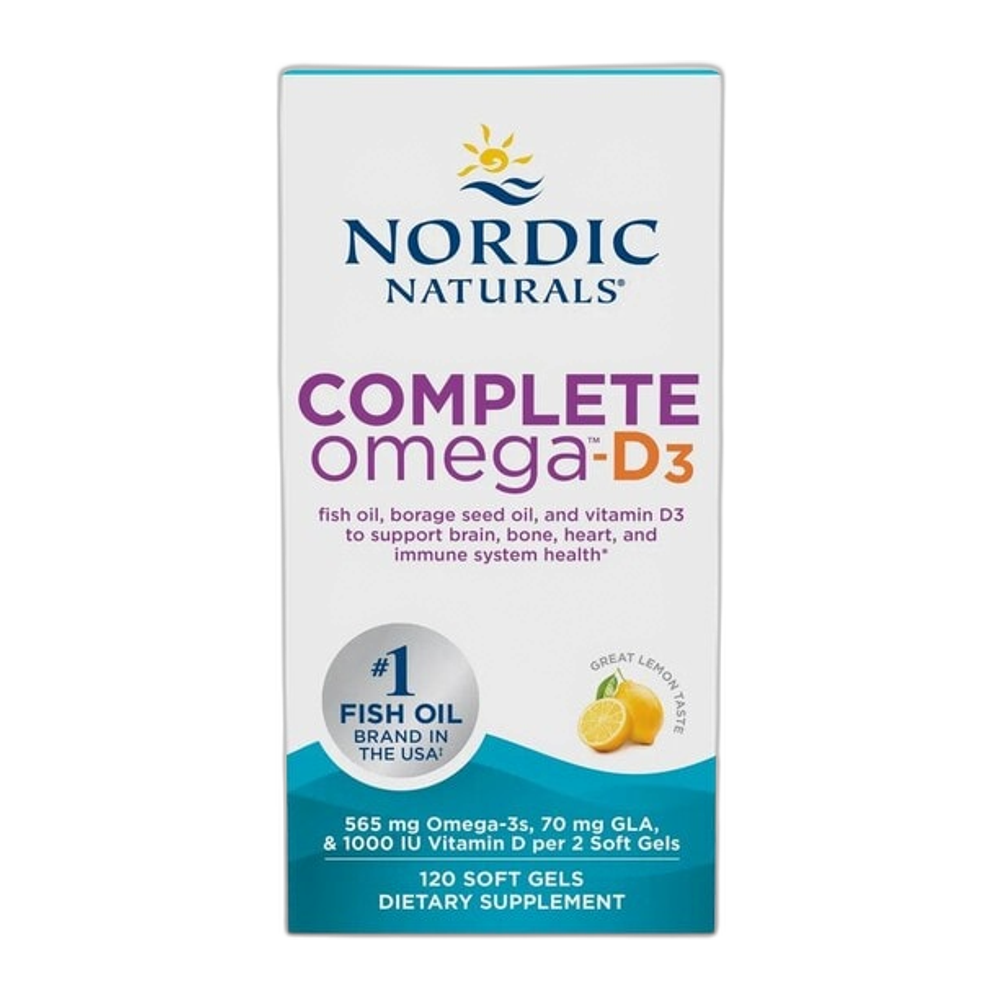 Nordic Naturals Complete Omega-D3, 565mg Lemon - 120 softgels