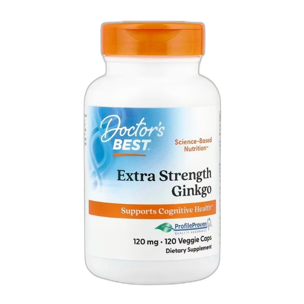 Doctor's Best Extra Strength Ginkgo, 120mg - 120 vcaps