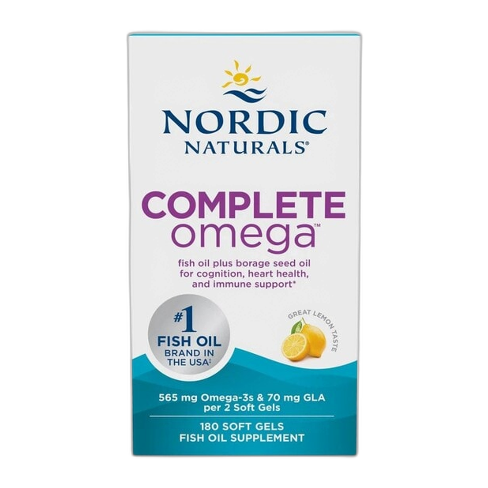 Nordic Naturals Complete Omega, 565mg Lemon - 180 softgels