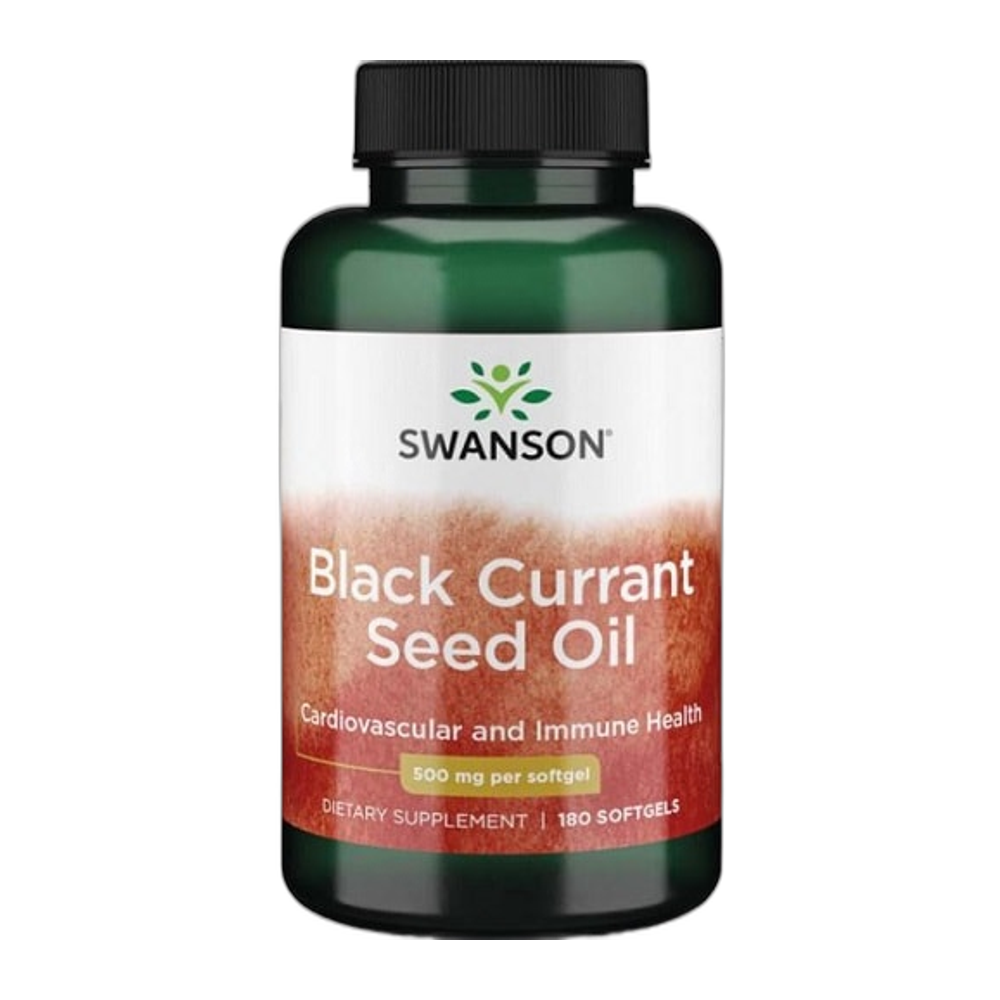 Swanson Black Currant Seed Oil, 500mg - 180 softgels