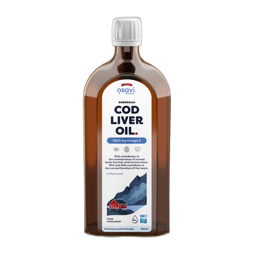 Osavi Norwegian Cod Liver Oil, 1000mg Omega 3 (Unflavoured) - 500 ml.