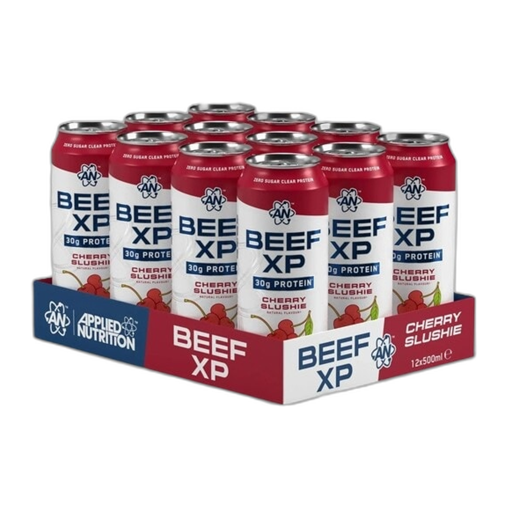 Applied Nutrition Beef XP Cans, Cherry Slushie - 12 x 500 ml.