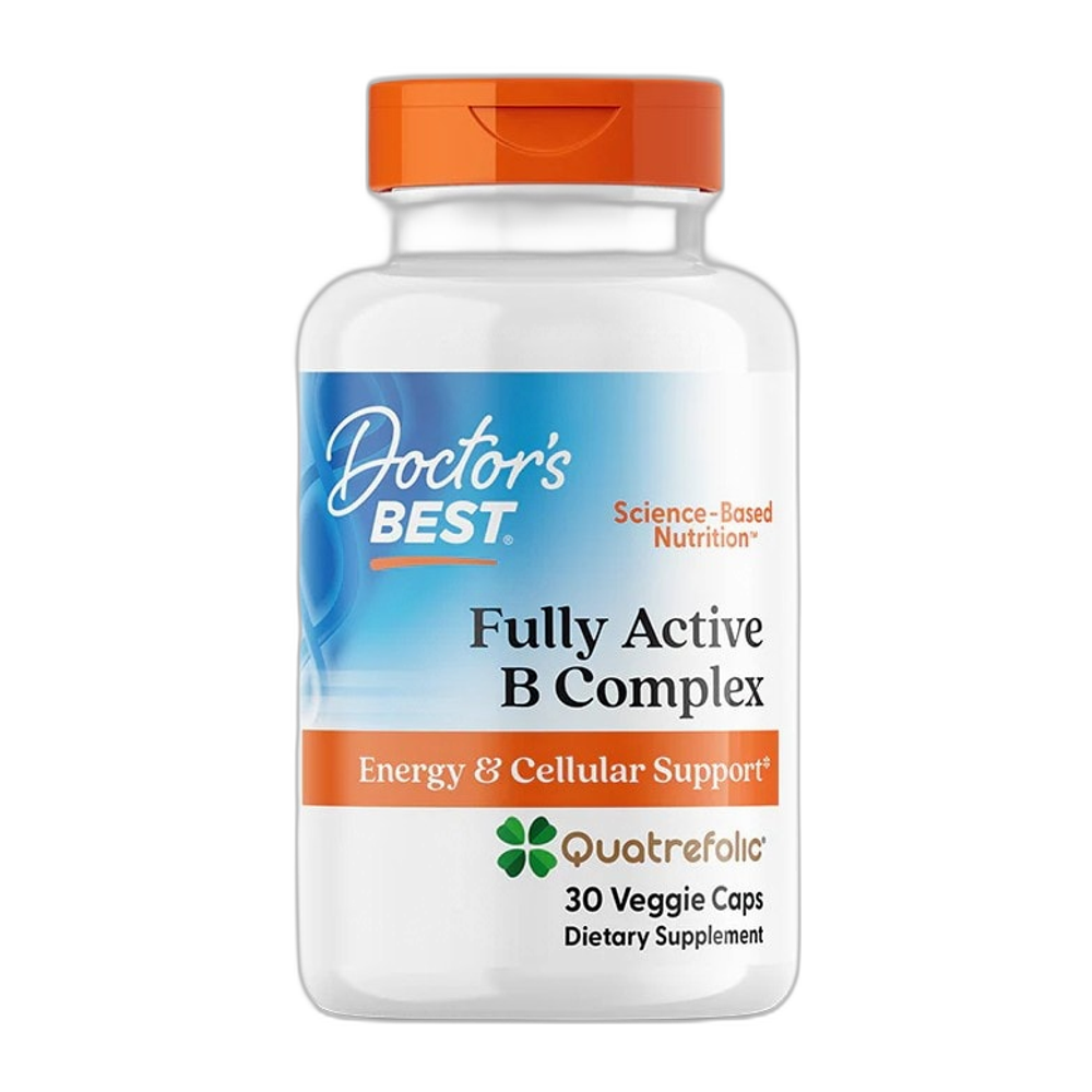 Doctor's Best Fully Active B-Complex with Quatrefolic - 30 vcaps
