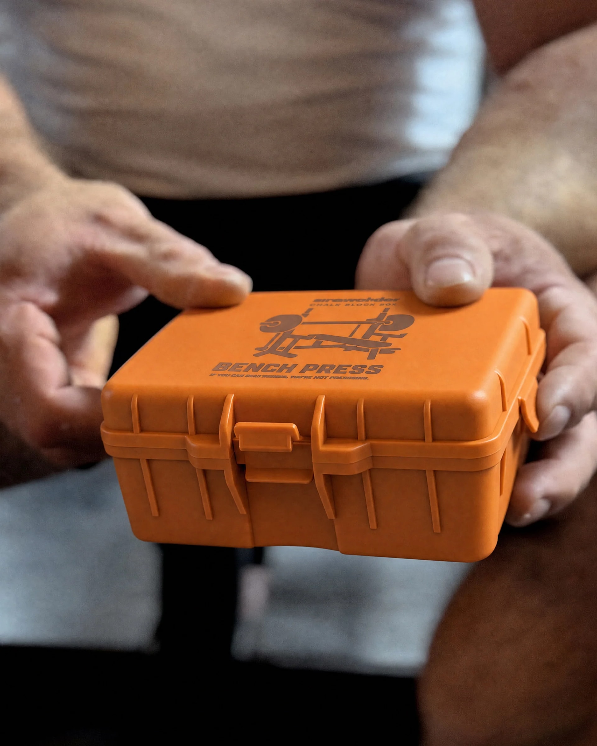 SmartShake Chalk Block Box, oranž – Bench Press kujundus