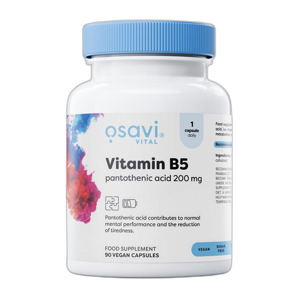 Osavi Vitamin B5 Pantothenic Acid, 200mg - 90 vegan caps