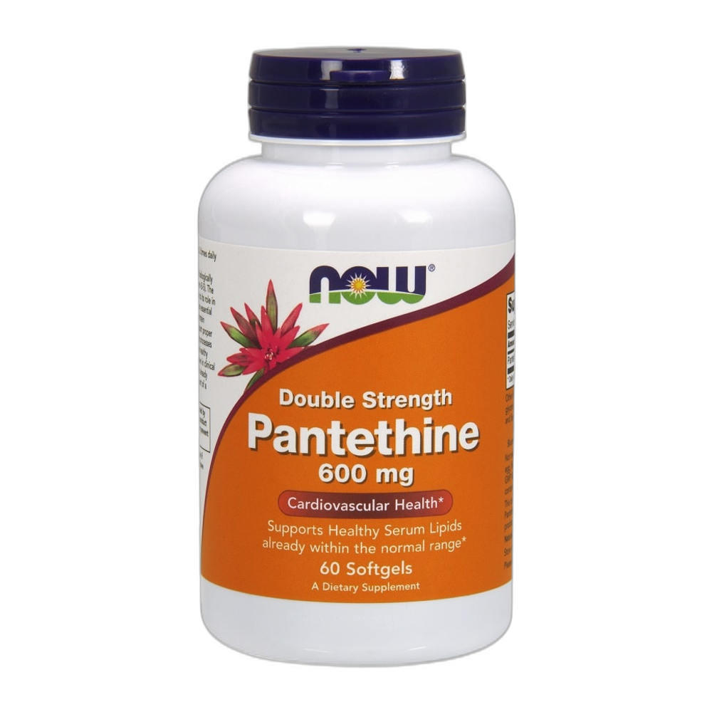 NOW Foods Pantethine, 600mg Double Strength - 60 softgels