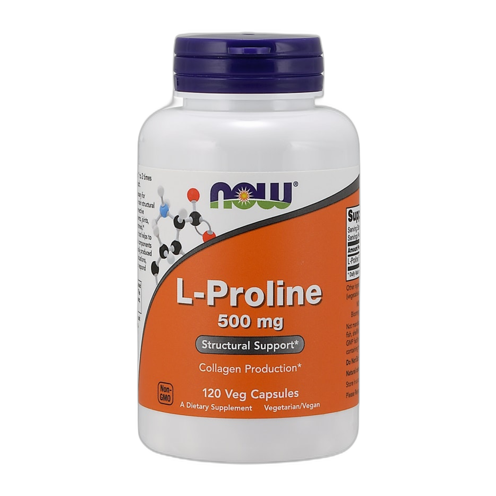NOW Foods L-Proline, 500mg - 120 vcaps