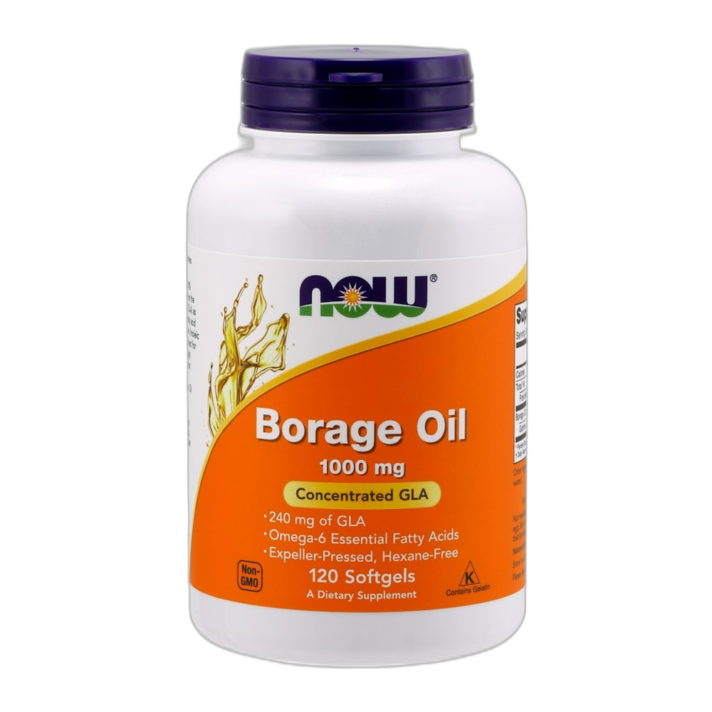 NOW Foods Borage Oil, 1000mg - 120 softgels