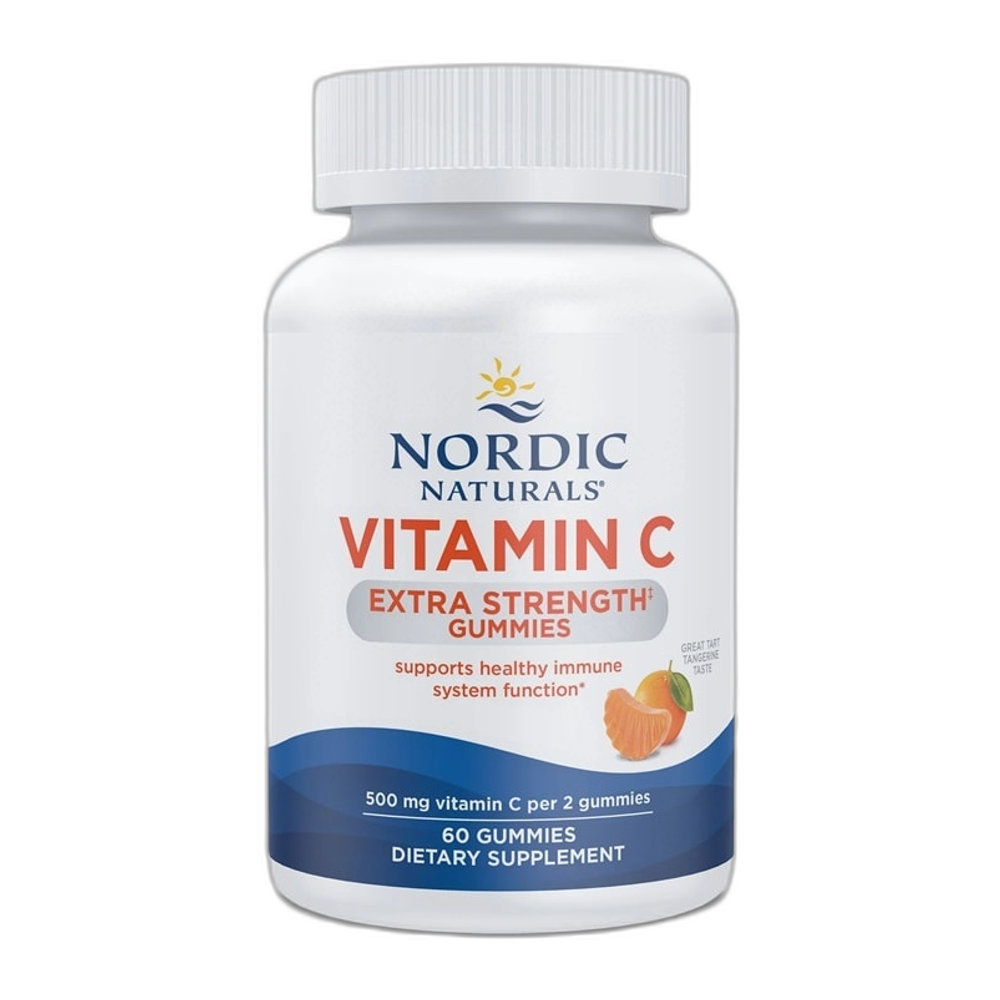 Nordic Naturals Vitamin C Extra Strength Gummies, Tangerine - 60 gummies