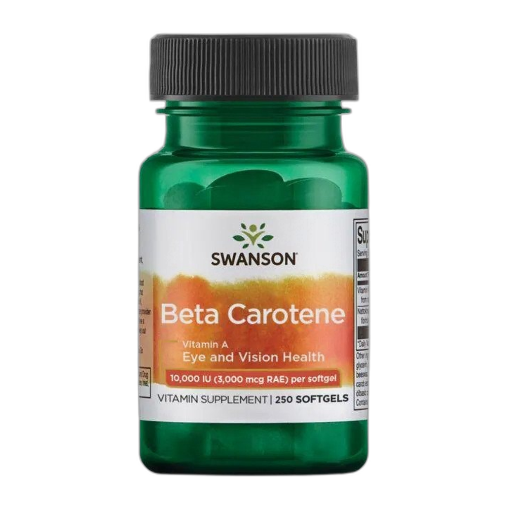 Swanson Beta-Carotene (Vitamin A), 10 000 IU - 250 softgels