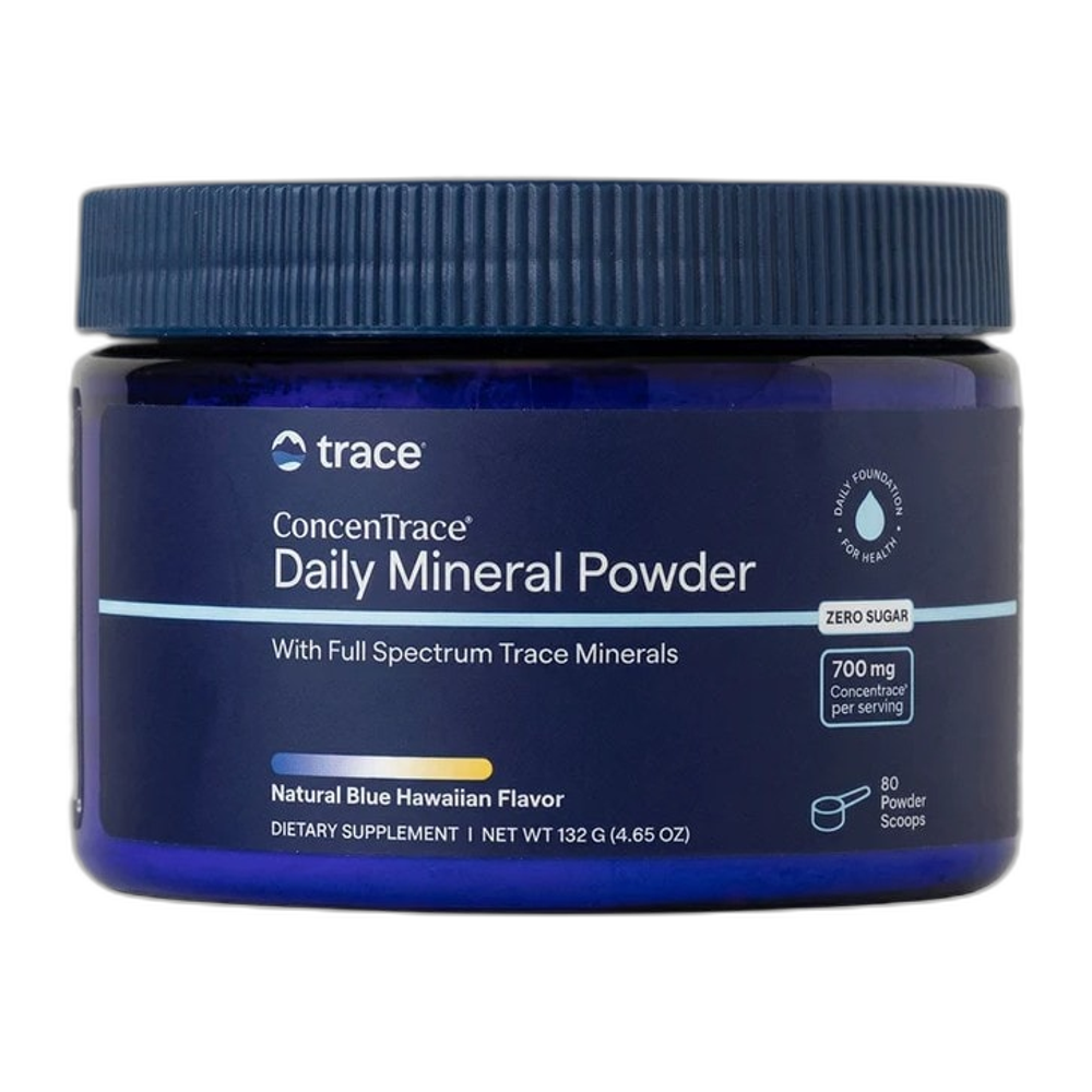 Trace Minerals ConcenTrace Daily Mineral Powder, Natural Blue - 132g