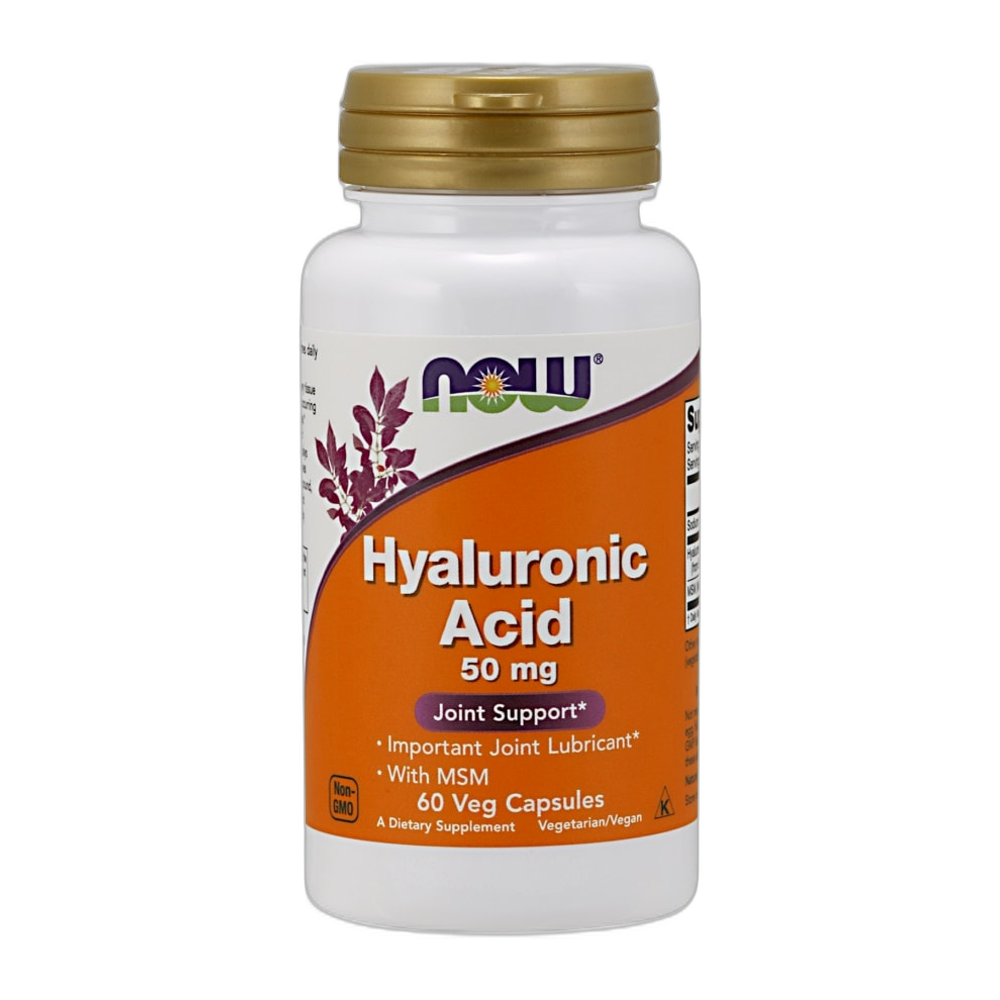 NOW Foods Hyaluronic Acid with MSM, 50mg - 60 vcaps