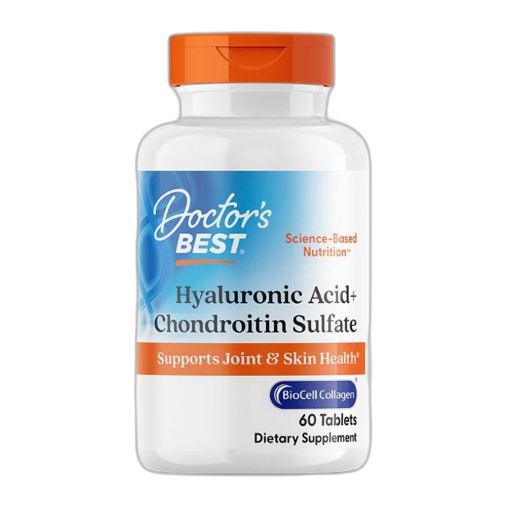Doctor's Best Hyaluronic Acid + Chondroitin Sulfate with BioCell Collagen - 60 tablets