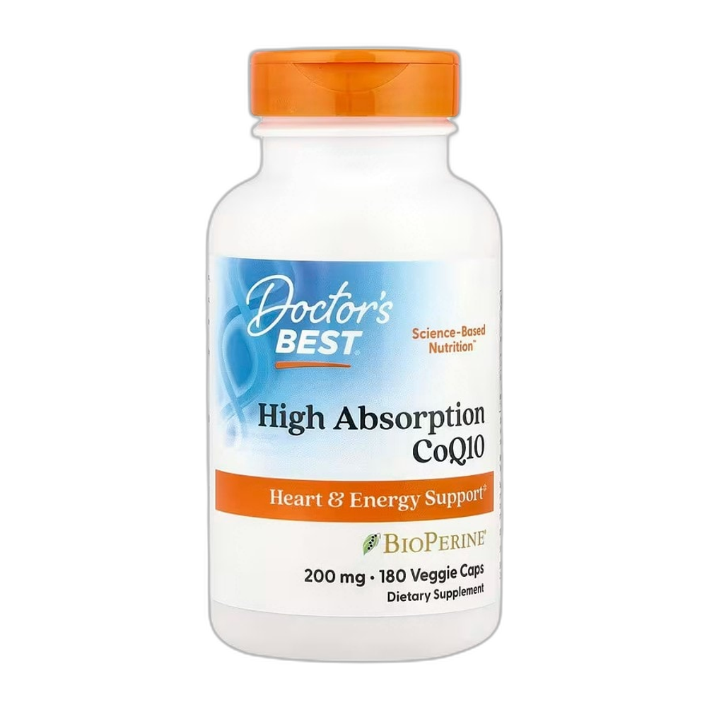 Doctor's Best High Absorption CoQ10 with BioPerine, 200mg - 180 vcaps