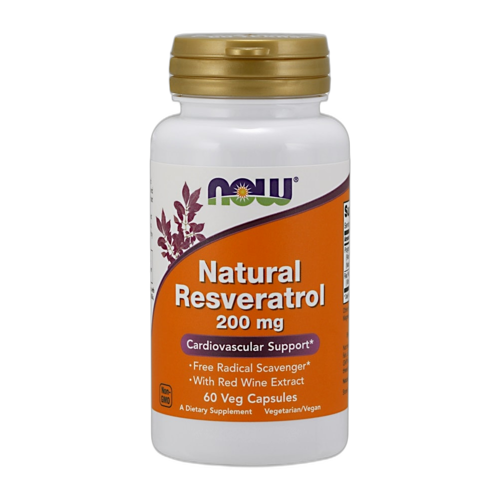 NOW Foods Resveratrol, 200mg - 60 vcaps