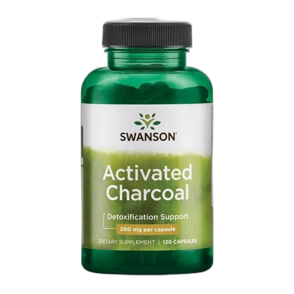 Swanson Activated Charcoal, 260mg - 120 caps