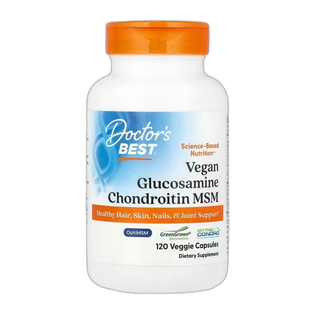 Doctor's Best Vegan Glucosamine & Chondroitin & MSM - 120 vcaps