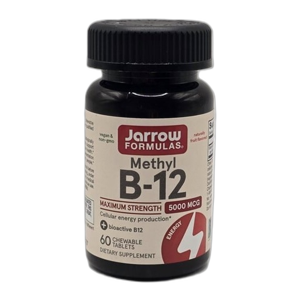 Jarrow Formulas Methyl B-12, 5000mcg (Fruit) - 60 vegan chewable tabs