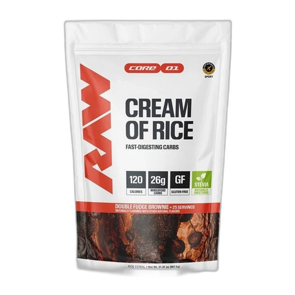 Raw Nutrition Cream of Rice, Double Fudge Brownie - 887g