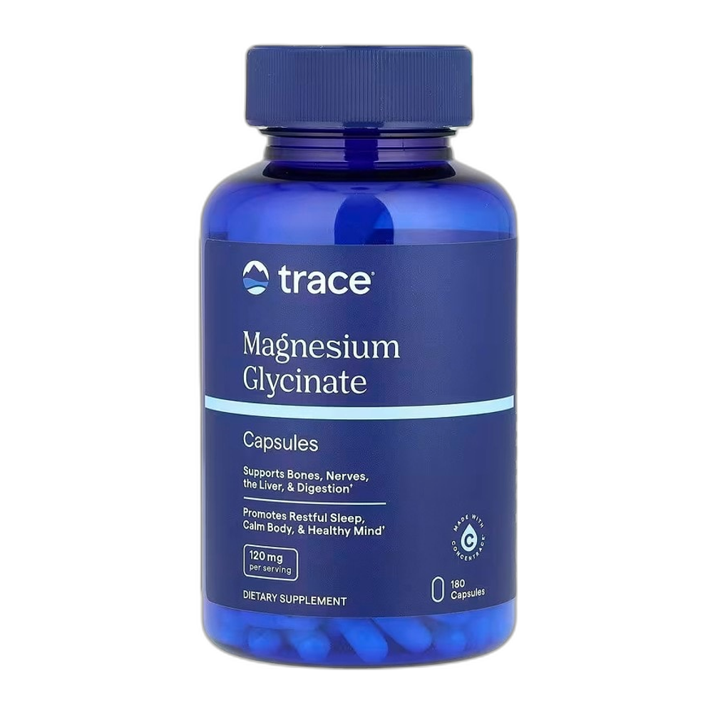 Trace Minerals Magnesium Glycinate, 120mg - 180 caps