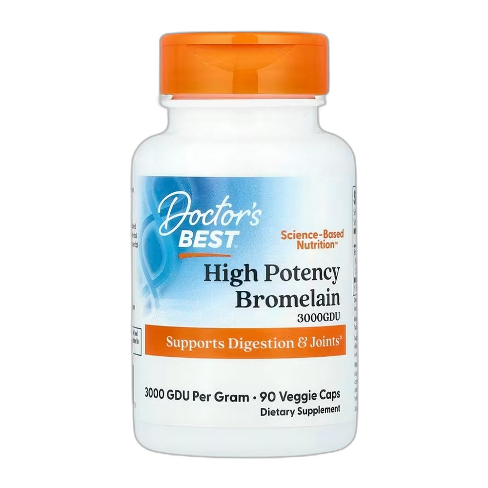 Doctor's Best High Potency Bromelain, 3000 GDU - 90 vcaps