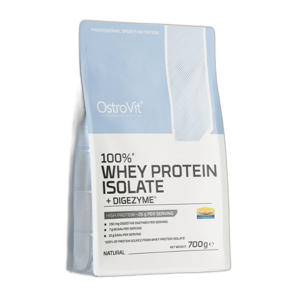OstroVit 100% Whey Protein Isolate + Digezyme, Natural - 700g