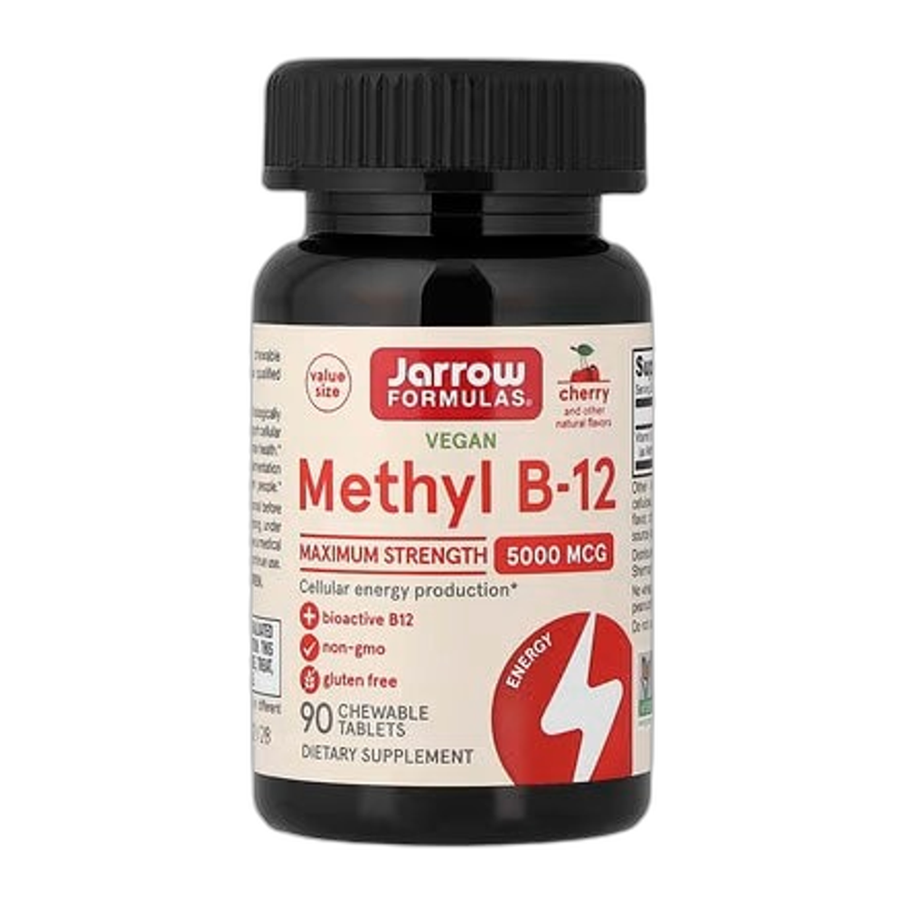Jarrow Formulas Methyl B-12, 5000mcg (Cherry) - 90 vegan chewable tabs