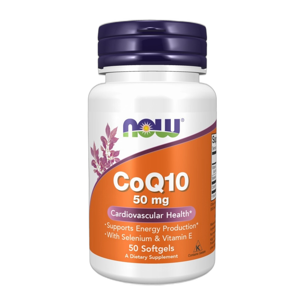 NOW Foods CoQ10 with Selenium & Vitamin E, 50mg - 50 softgels