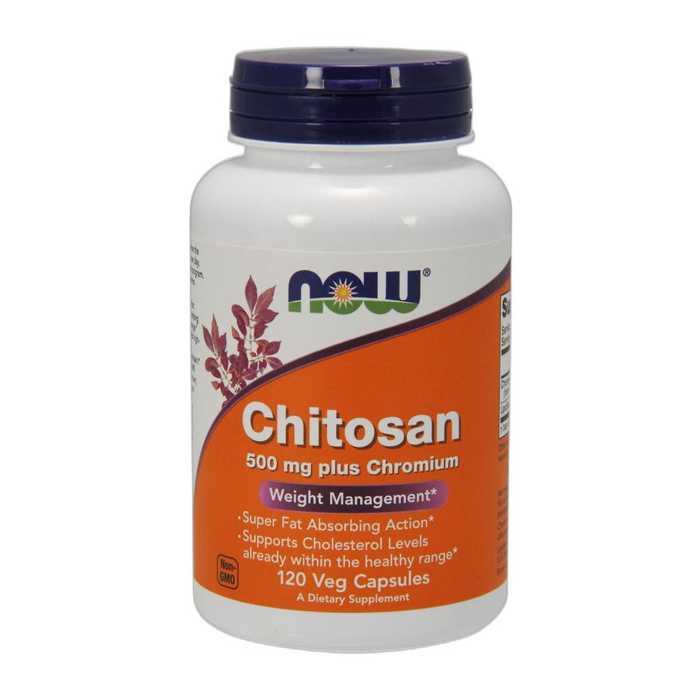 NOW Foods Chitosan, 500mg Plus Chromium - 120 vcaps