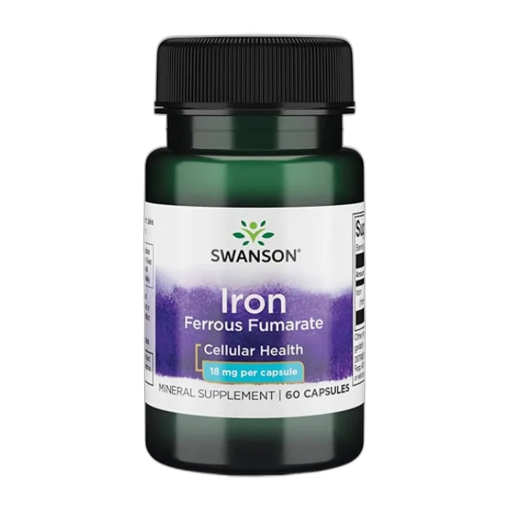 Swanson Iron (Ferrous Fumarate), 18mg - 60 caps