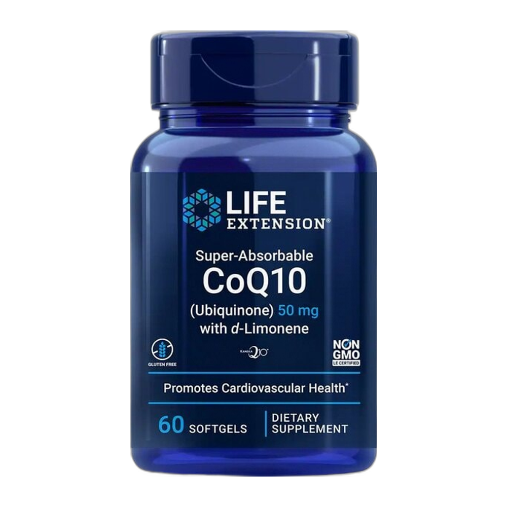 Life Extension Super-Absorbable CoQ10 (Ubiquinone) with d-Limonene, 100mg - 60 softgels