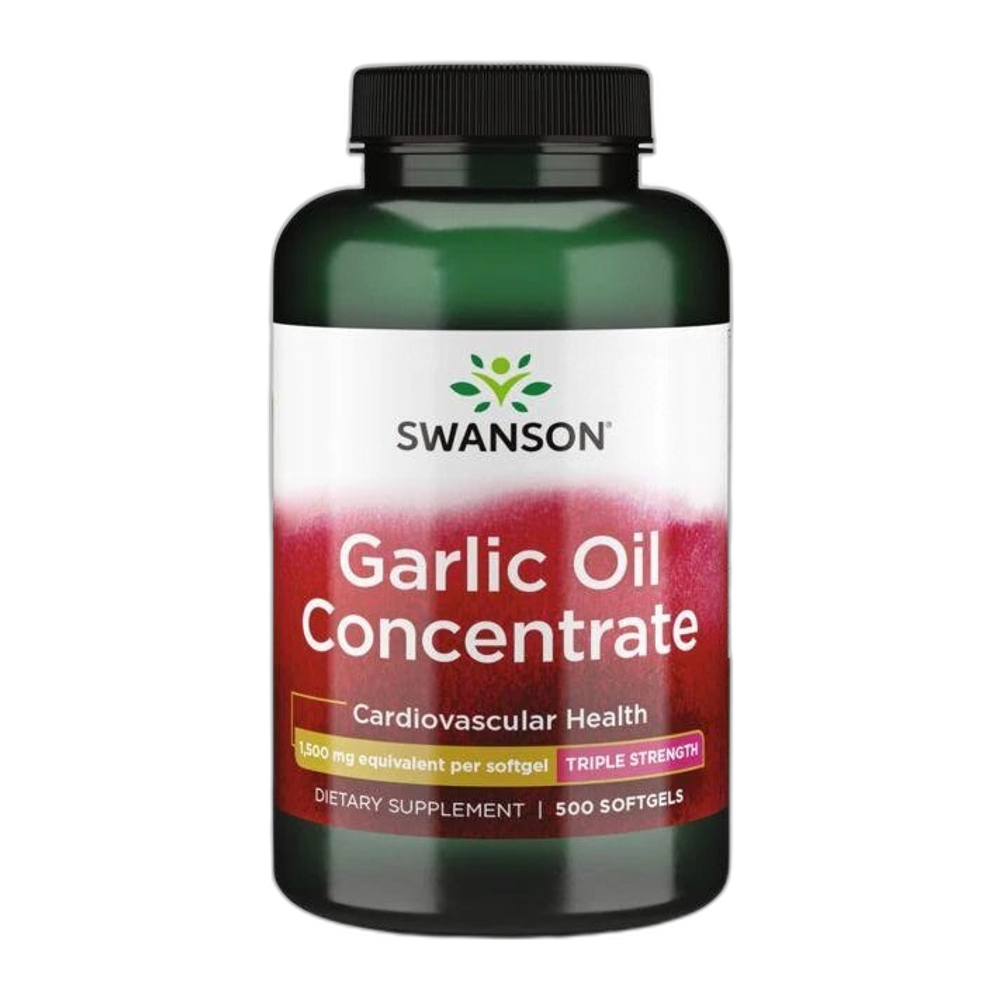 Swanson Garlic Oil Concentrate, 1500mg - 500 softgels