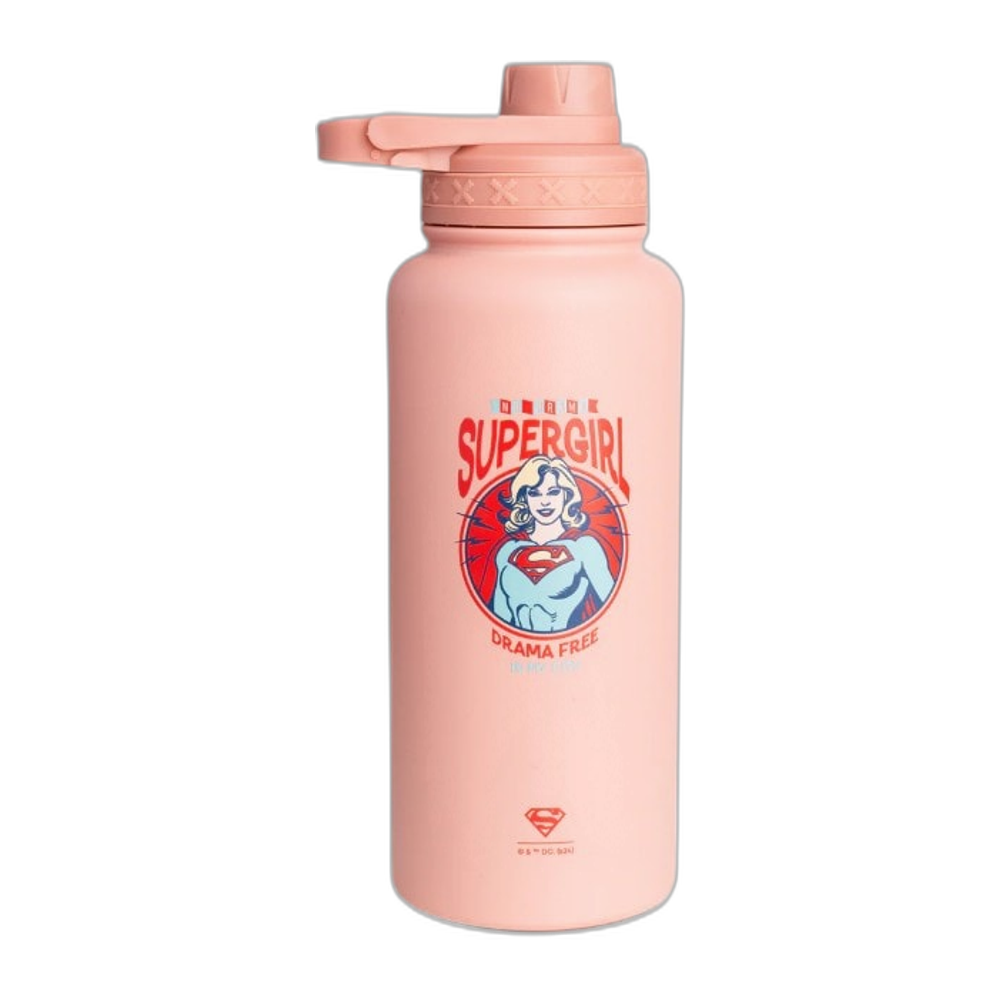 SmartShake Bohtal Insulated Sports Bottle - DC Comics, Supergirl Drama Free - 960 ml.