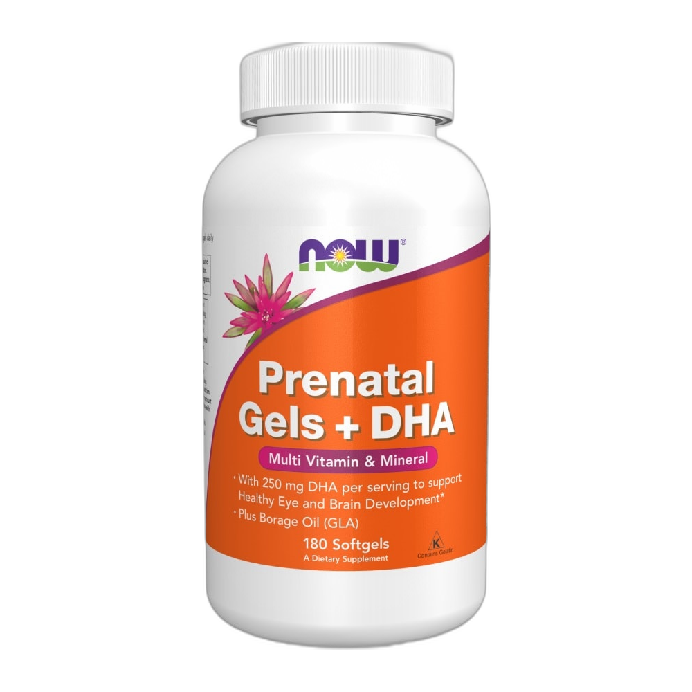 NOW Foods Prenatal Gels + DHA - 180 softgels