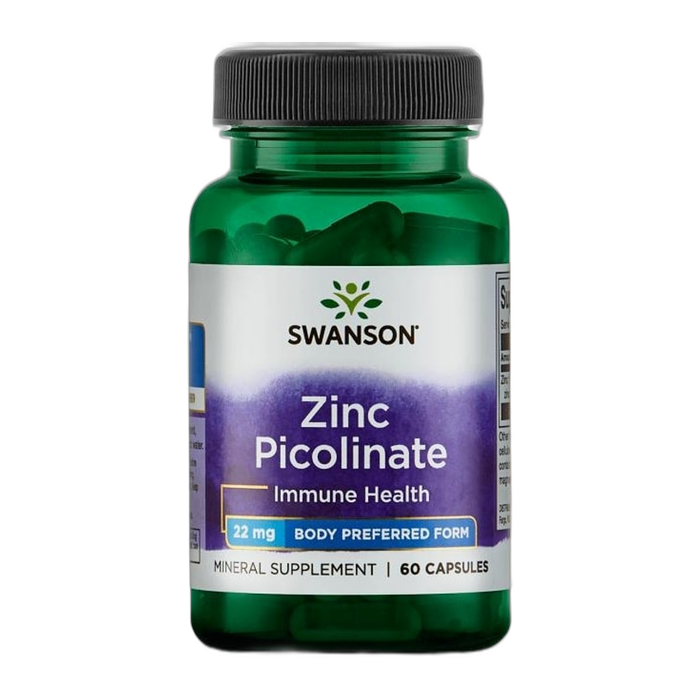 Swanson Zinc Picolinate Body Preferred Form, 22mg - 60 caps
