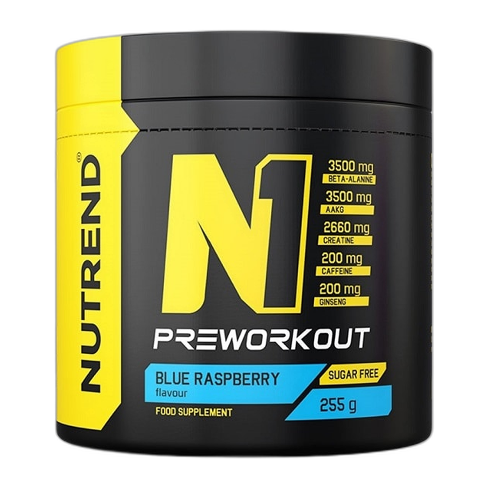 Nutrend N1 Pre-Workout, Blue Raspberry - 255g