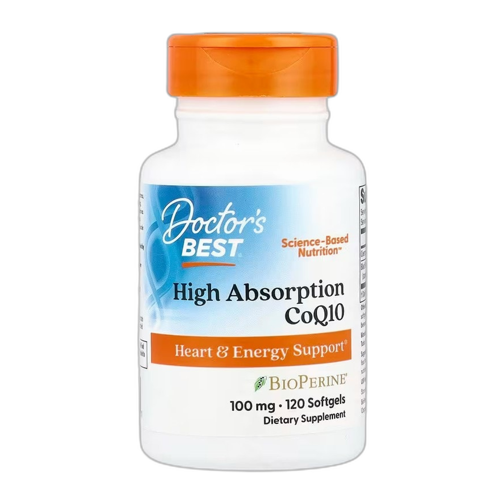 Doctor's Best High Absorption CoQ10 with BioPerine, 100mg - 120 softgels