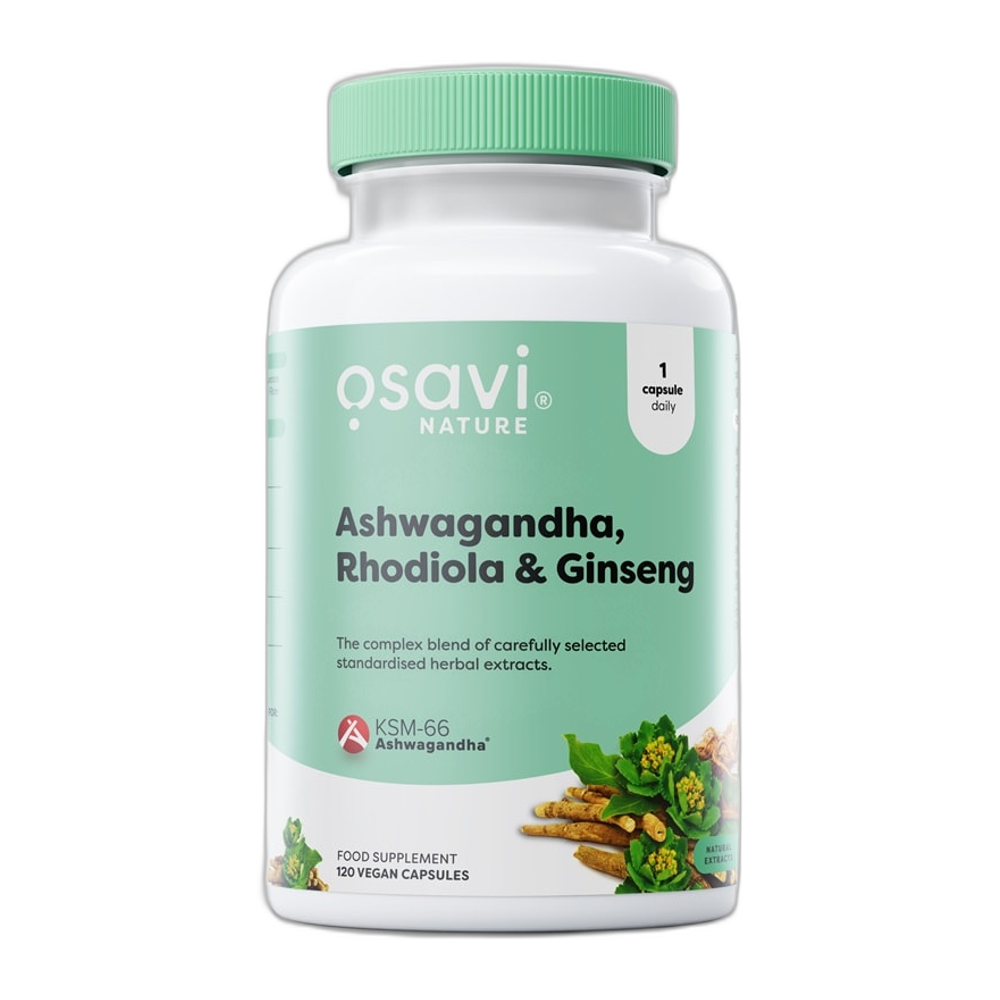 Osavi Ashwagandha + Rhodiola & Ginseng - 120 vegan caps