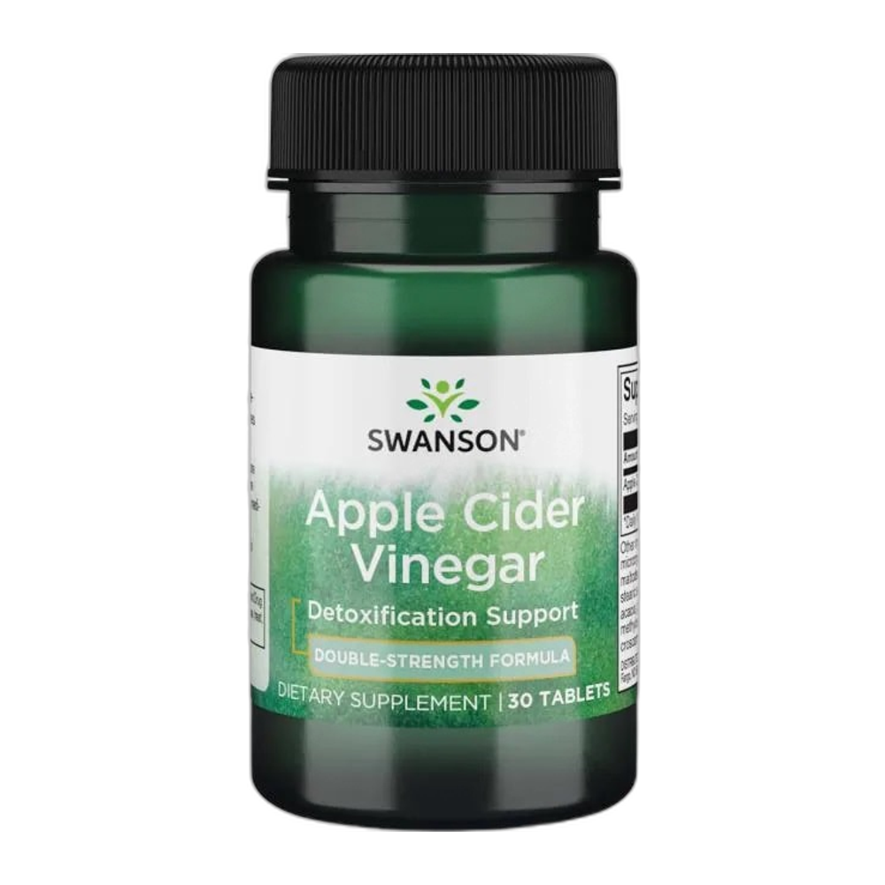 Swanson Apple Cider Vinegar, 200mg Double-Strength - 30 tablets