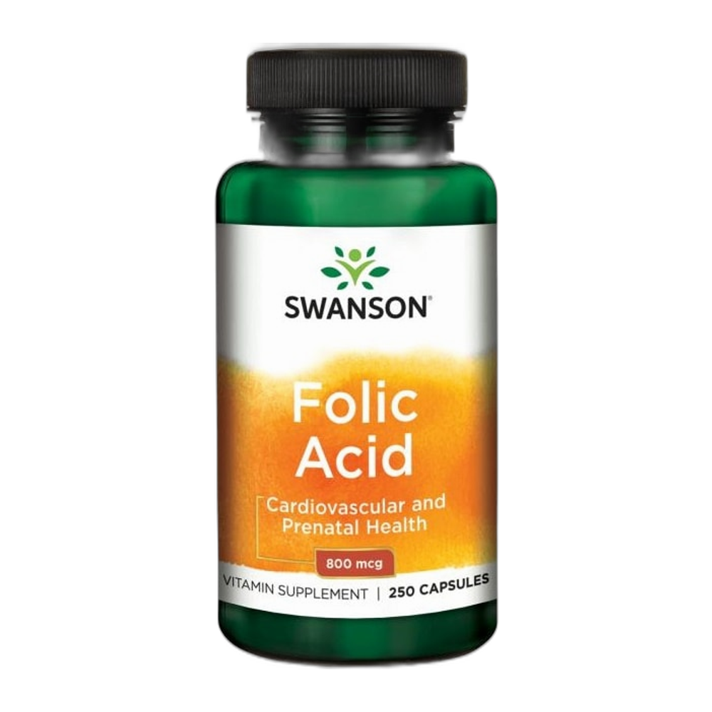 Swanson Folic Acid, 800mcg - 250 caps